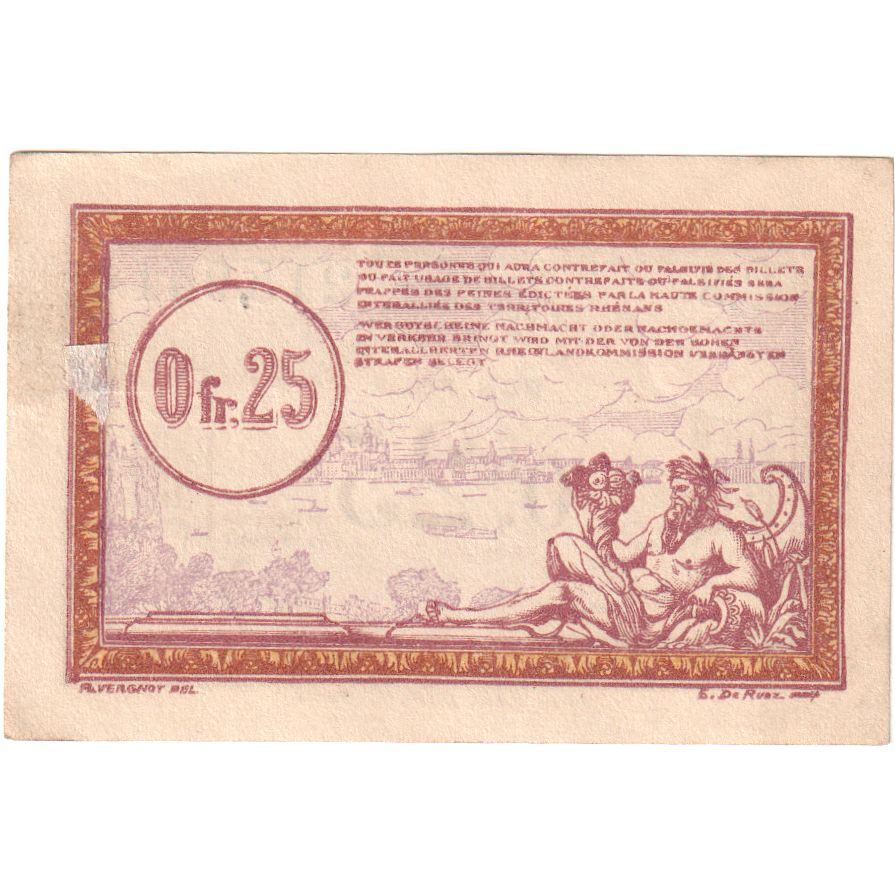 France, 25 Centimes, 215.941, AU(55-58), Pirot:135-3
