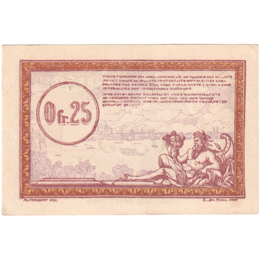 France, 25 Centimes, 215.940, AU(55-58), Pirot:135-3