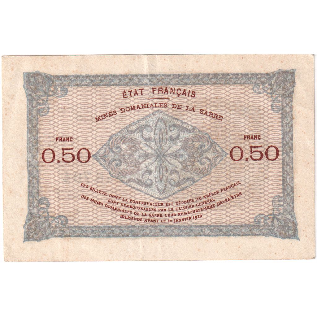 SARRE, 50 Centimes, Sarre, C.846.704, MBC