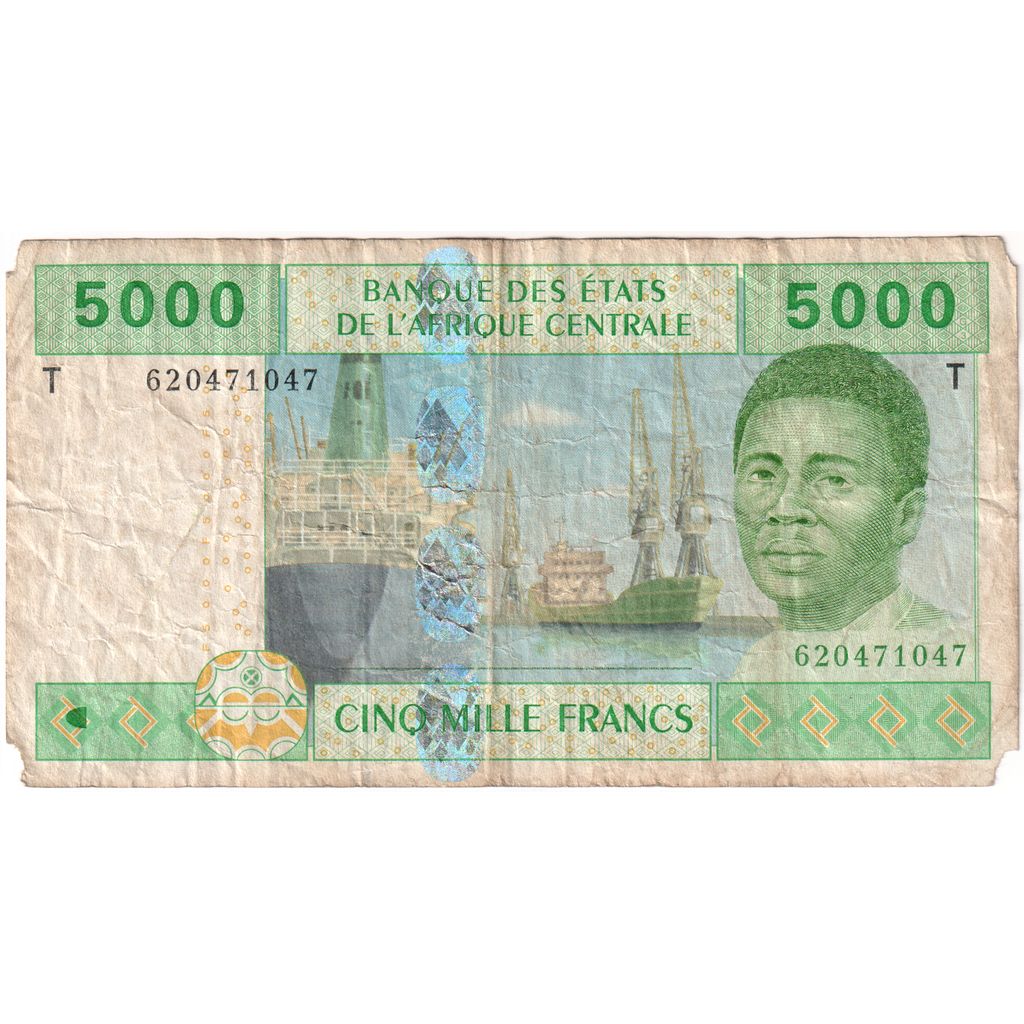 Państwa Afryki Środkowej, 5000 Francs, EF(40-45)