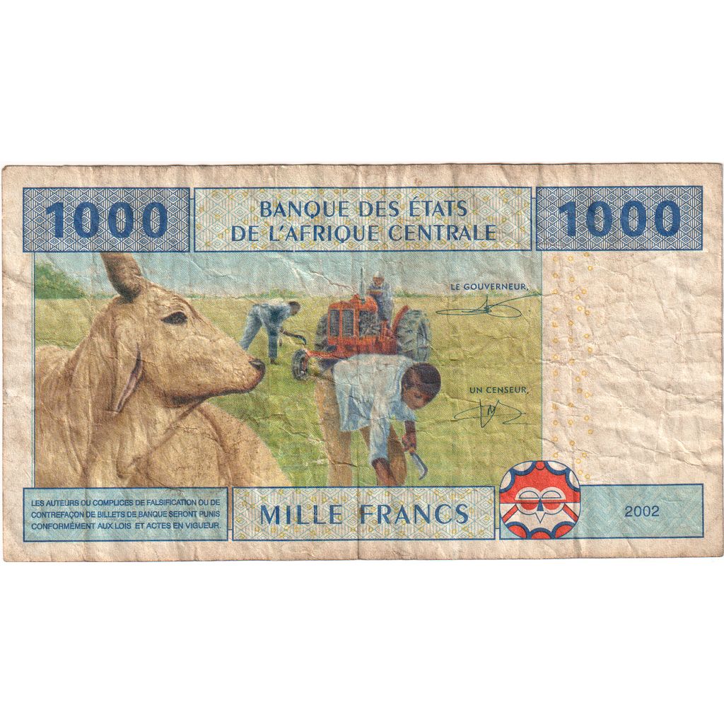 Estados del África central, 1000 Francs, MBC