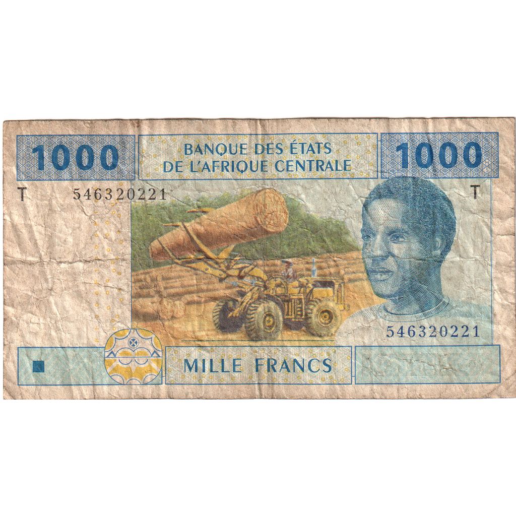 Estados del África central, 1000 Francs, BC+