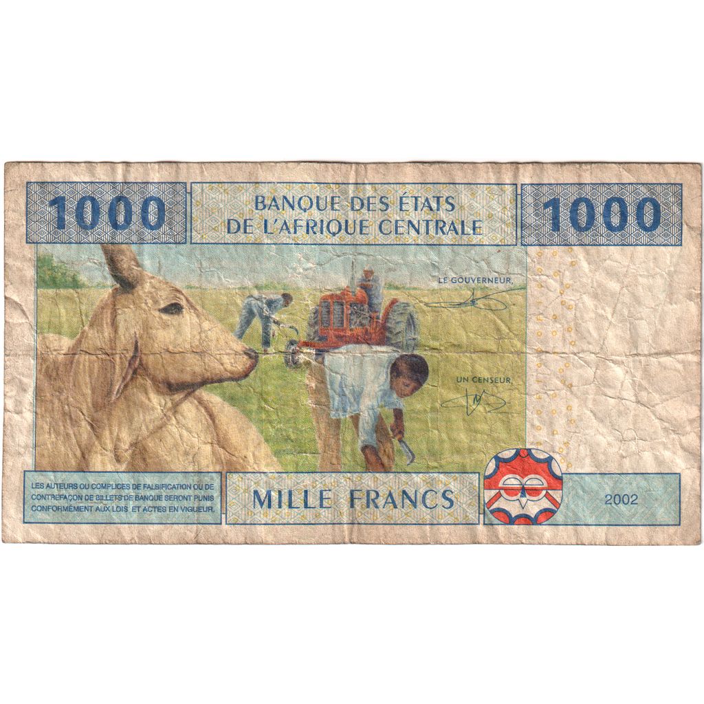Estados del África central, 1000 Francs, BC+