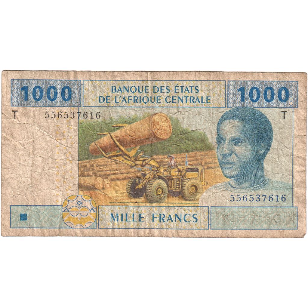 Estados del África central, 1000 Francs, BC