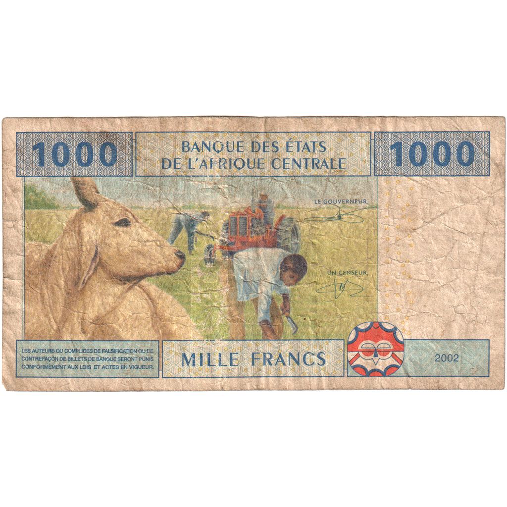 Estados del África central, 1000 Francs, BC