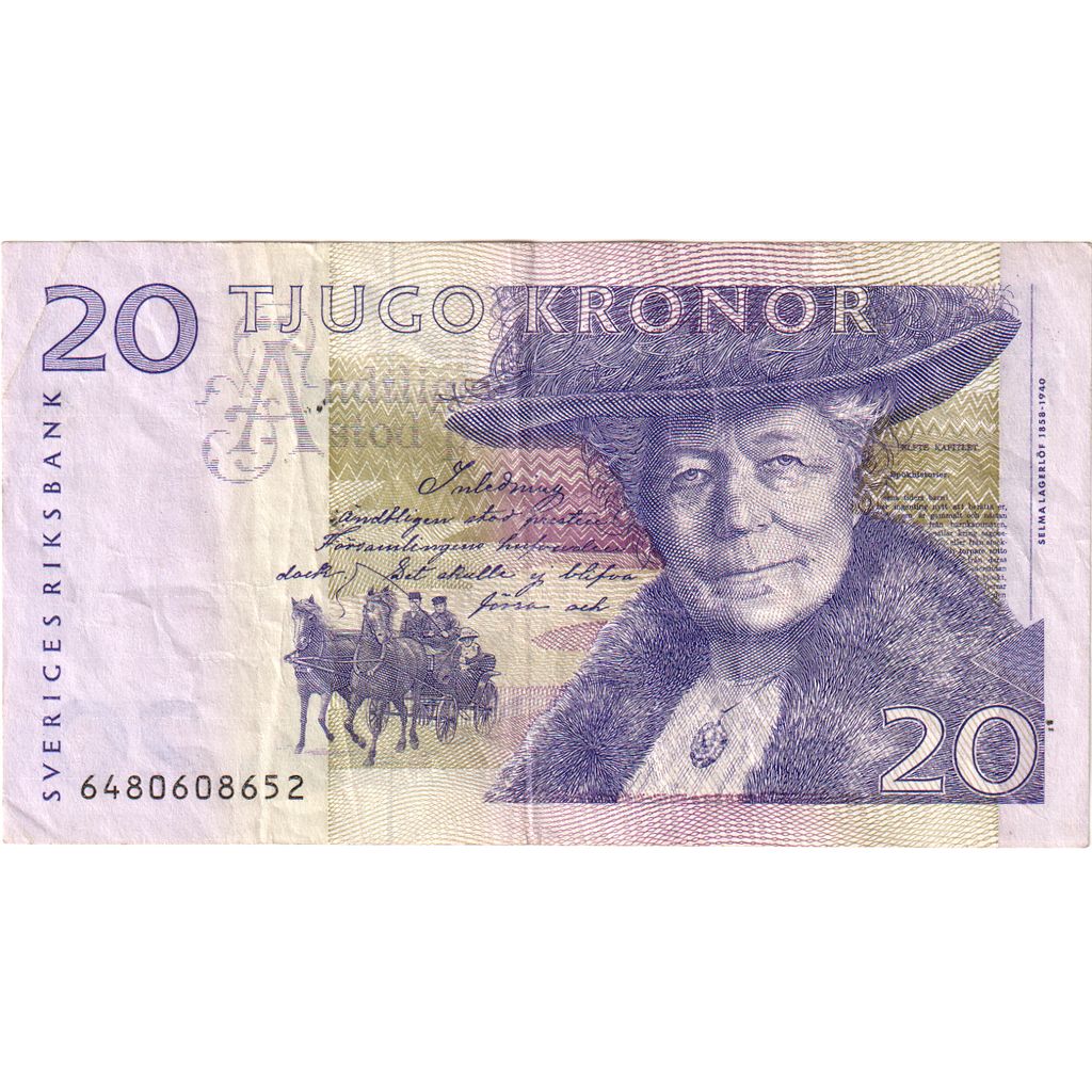 Banknote, Sweden, 20 Kronor, KM:63a, EF(40-45)