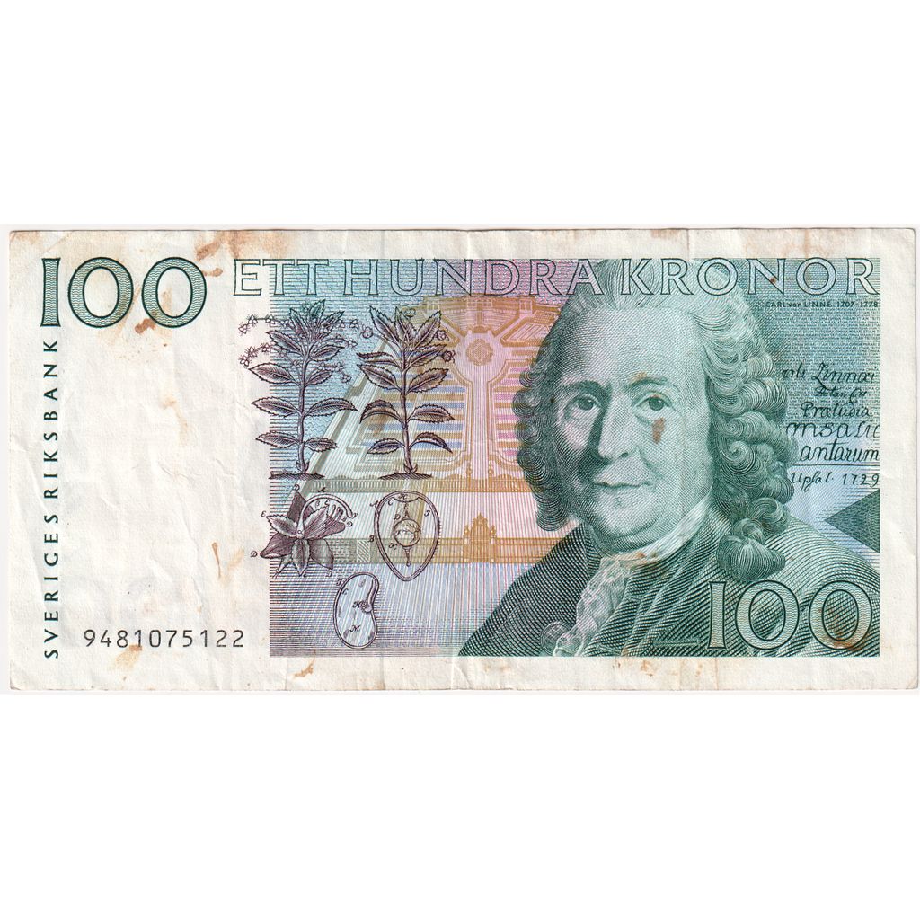 Suède, 100 Kronor, TTB