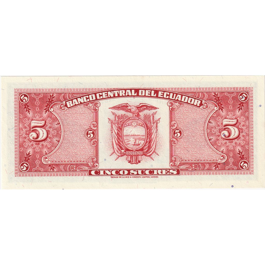 Banknot, Ekwador, 5 Sucres, 1988-11-22, KM:120A, UNC(65-70)