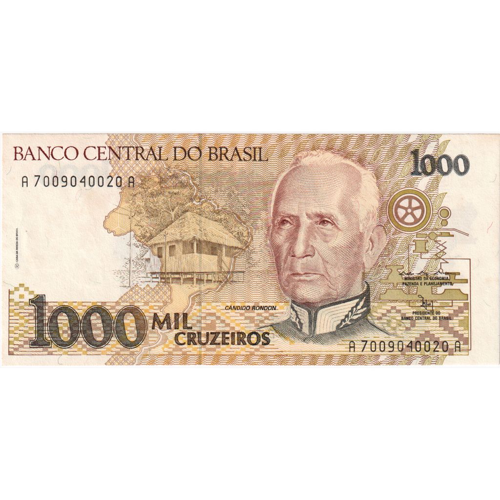 Geldschein, Brasilien, 1000 Cruzeiros, Undated (1990-91), KM:231b, UNZ