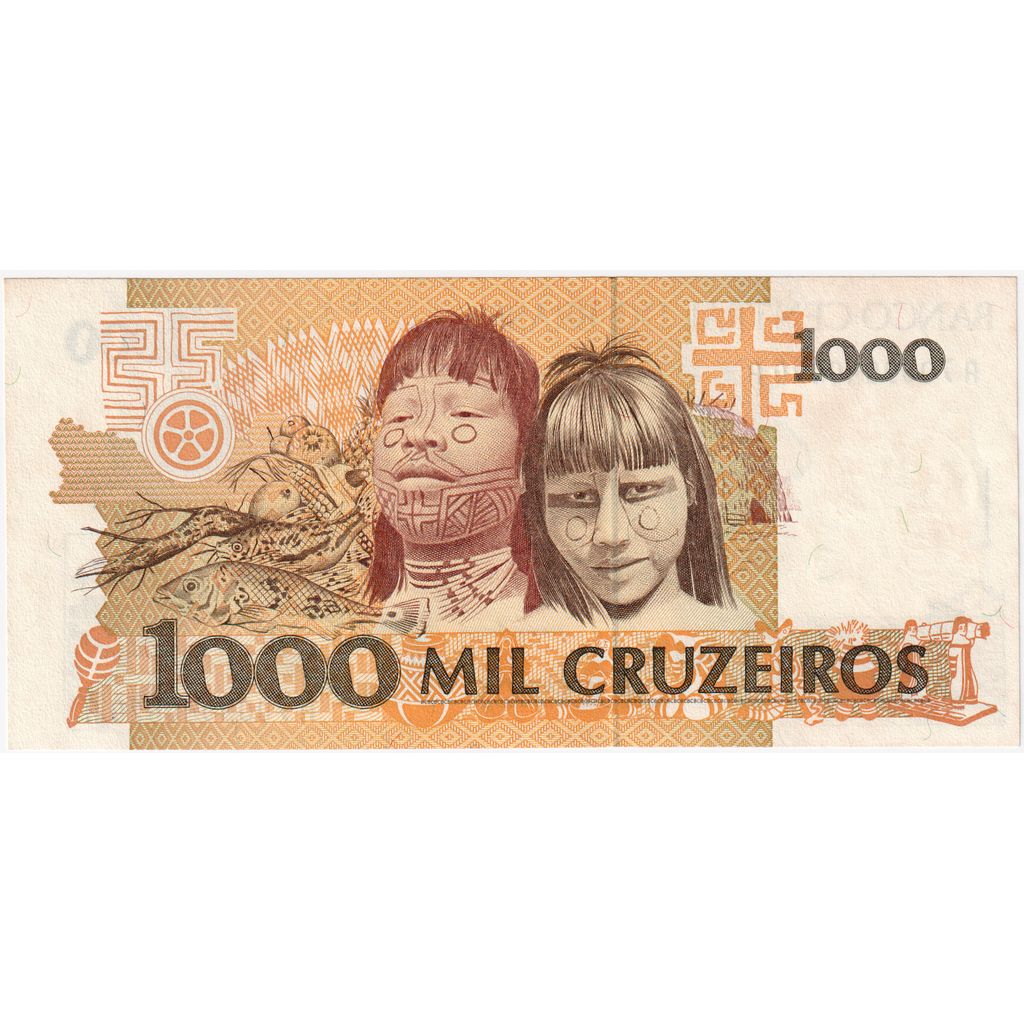 Geldschein, Brasilien, 1000 Cruzeiros, Undated (1990-91), KM:231b, UNZ
