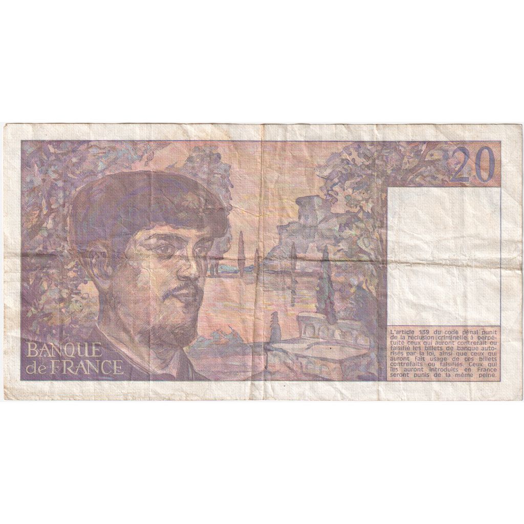 Francja, 20 Francs, 1987, Y.022, EF(40-45)
