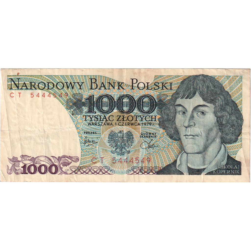 Banknote, Poland, 1000 Zlotych, 1974-1976, 1979-06-01, KM:146b, EF(40-45)