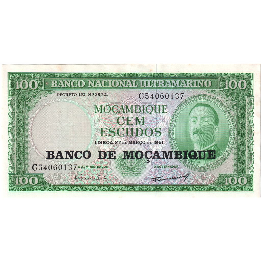 Billet, Mozambique, 100 Escudos, 1961-1967, 1961-03-27, KM:117a, TTB