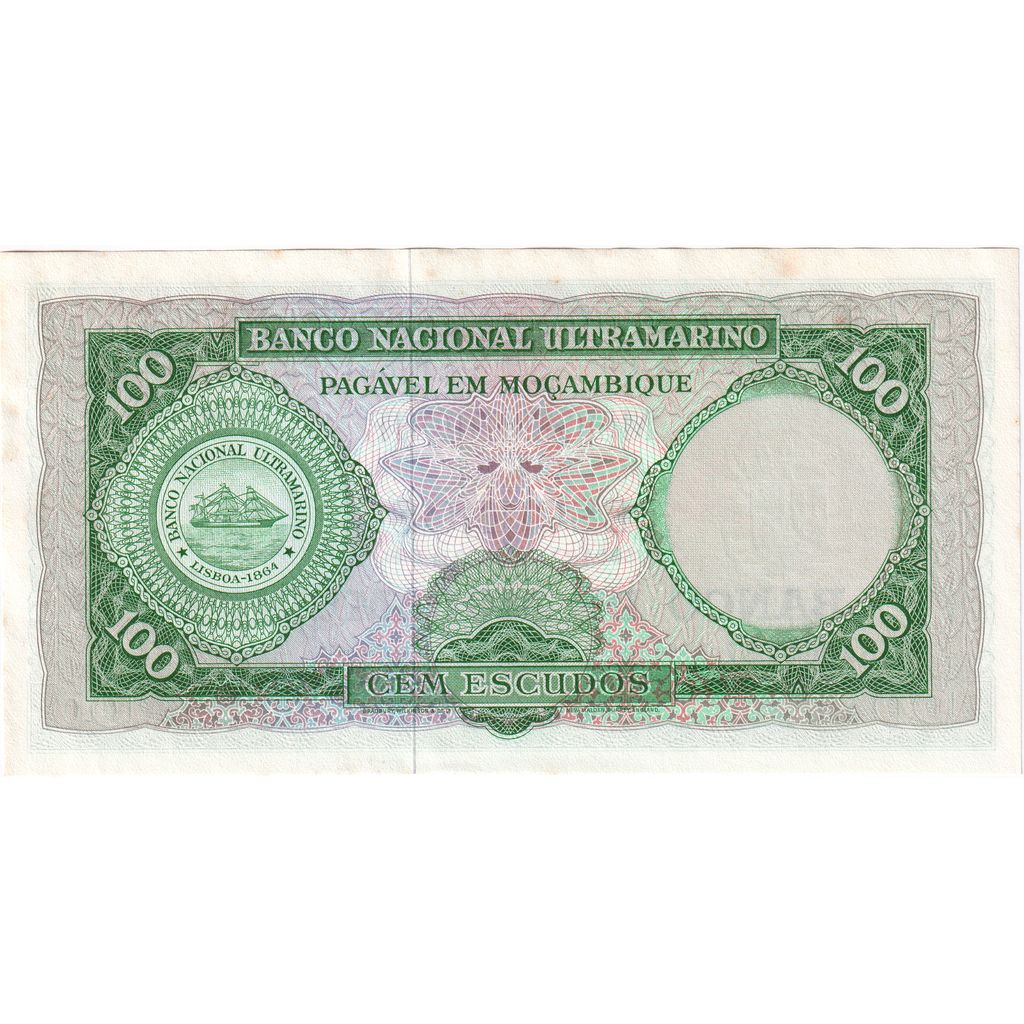 Billet, Mozambique, 100 Escudos, 1961-1967, 1961-03-27, KM:117a, TTB