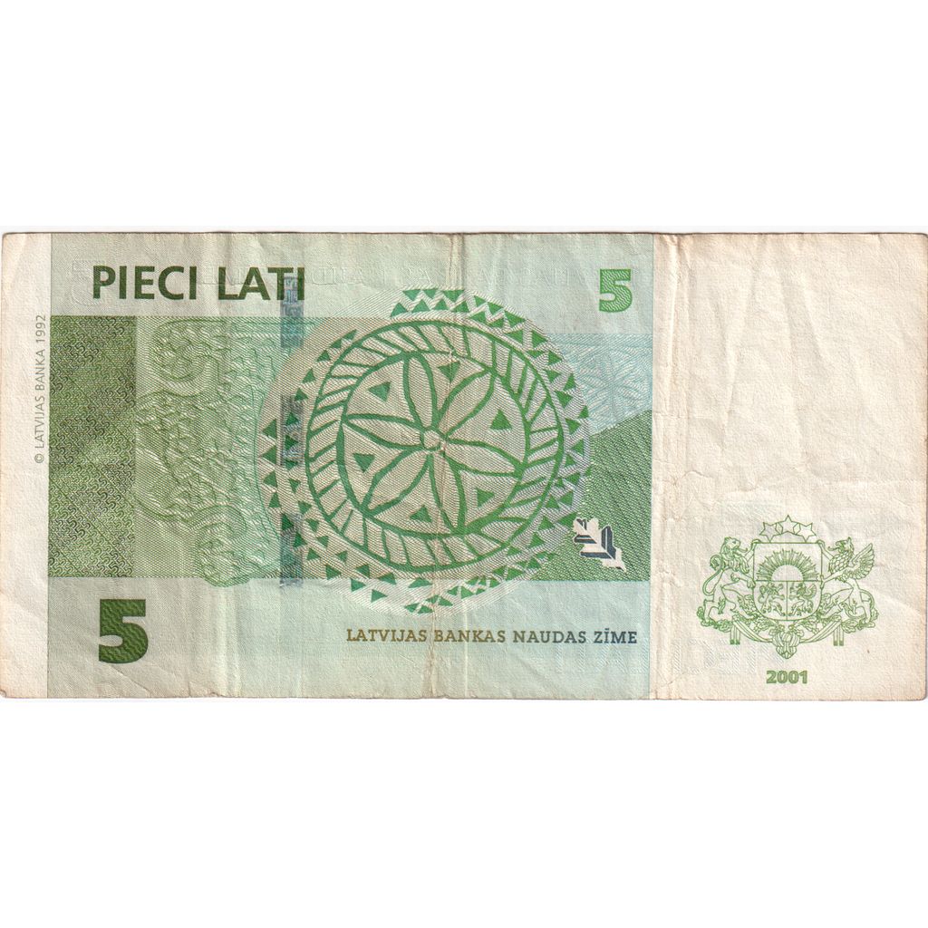 Latvia, 5 Lati, SS