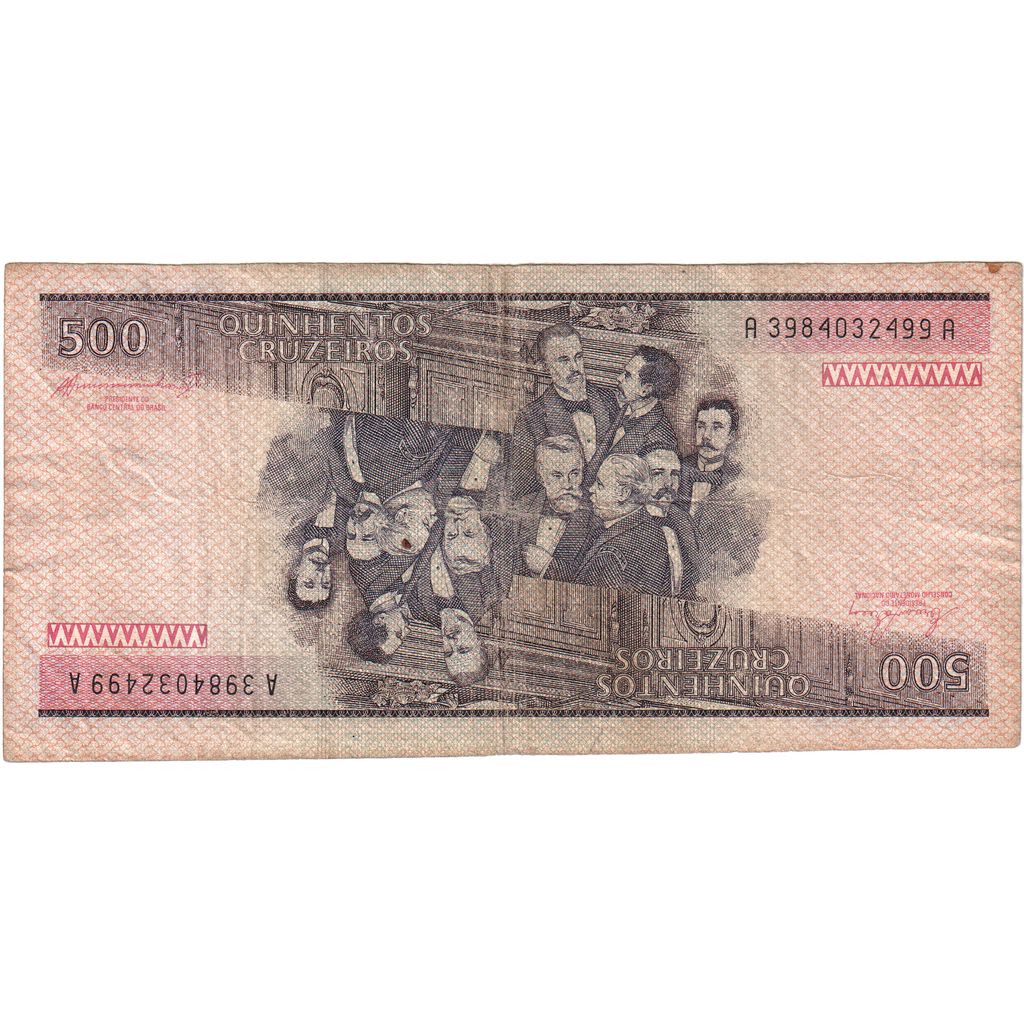 Billete, 500 Cruzeiros, Undated (1985), Brasil, KM:200b, MBC