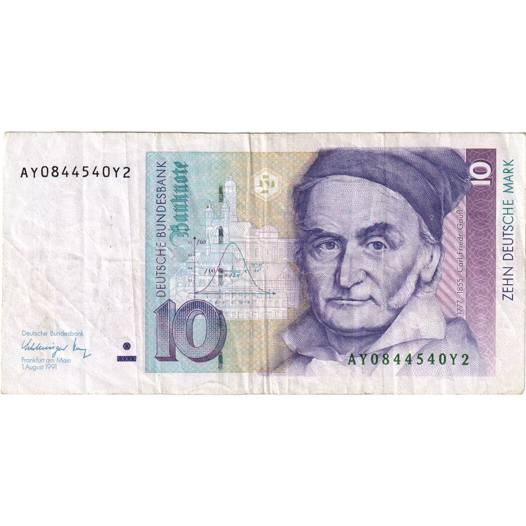 Bundesrepublik Deutschland, 10 Deutsche Mark, 1991-08-01, SS