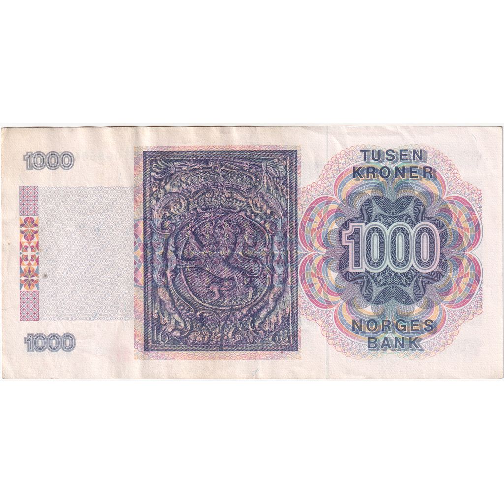 Noruega, 1000 Kroner, Undated (1989), EF(40-45)