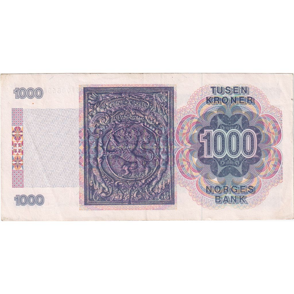 Norway, 1000 Kroner, Undated (1989), AU(50-53)