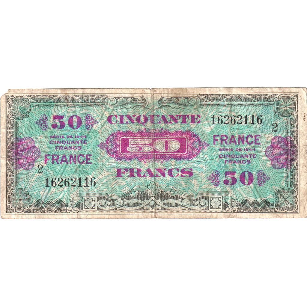 Francia, 50 Francs, 1945 Verso France, 16262116, BC