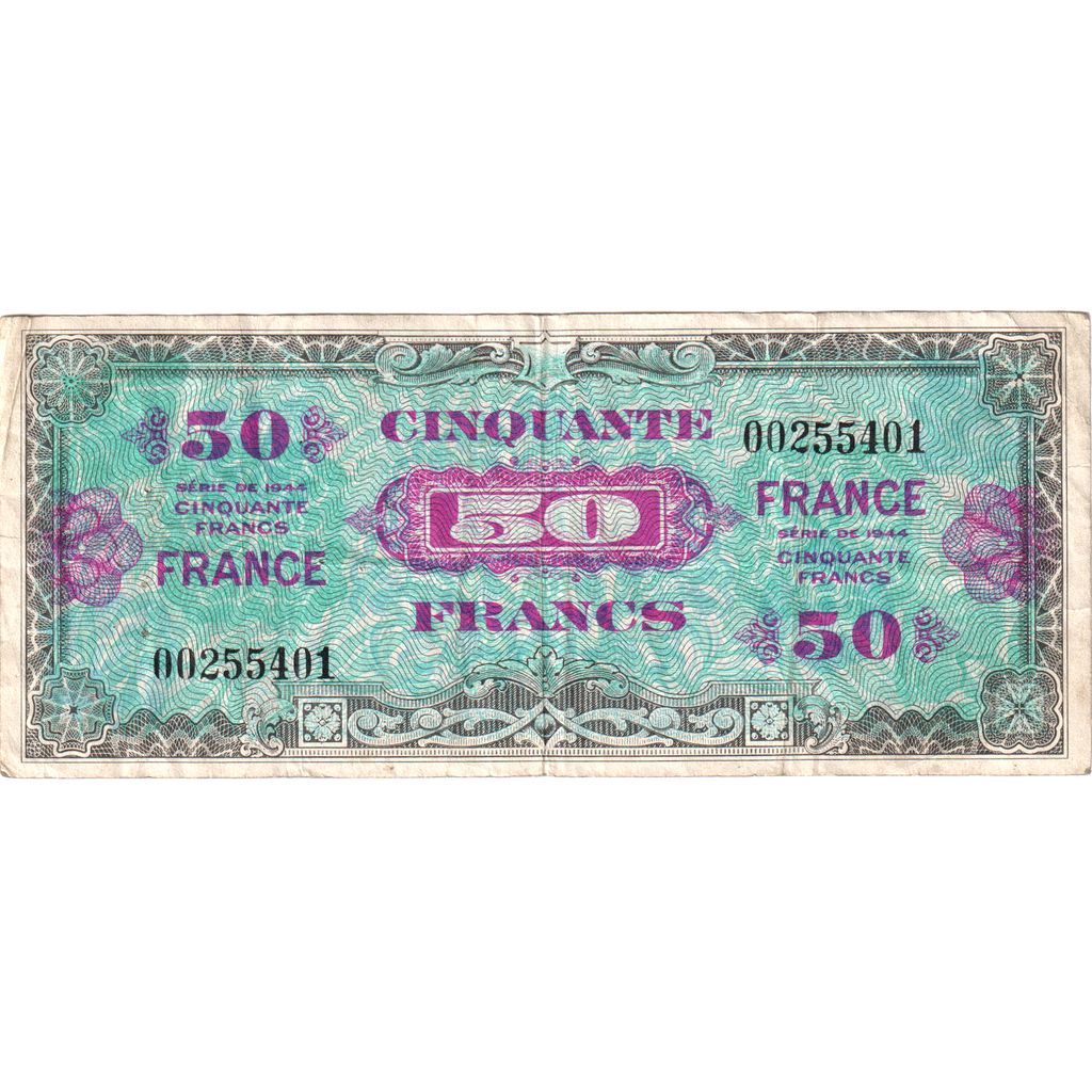 Frankreich, 50 Francs, 1945 Verso France, 16262116, SS
