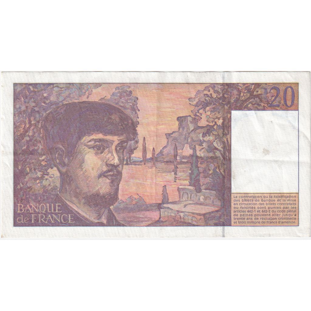 Francja, 20 Francs, Debussy, K.057, AU(50-53)