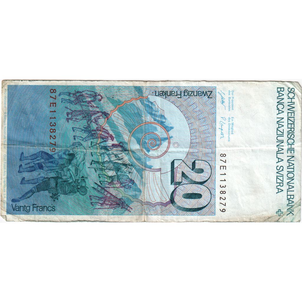 Billet, Suisse, 20 Franken, 1983, 1983, KM:55e, TTB