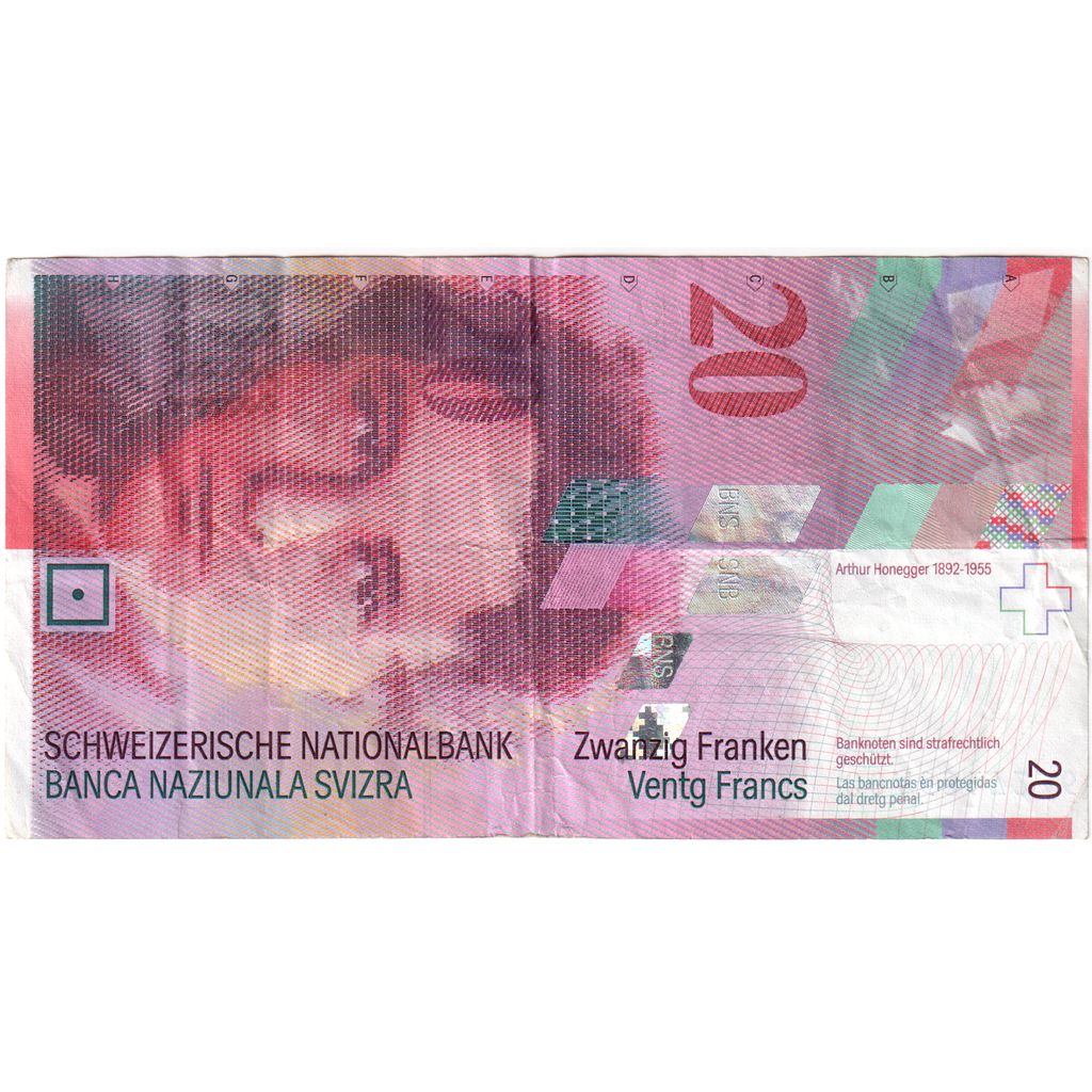 Switzerland, 20 Franken, EF(40-45)