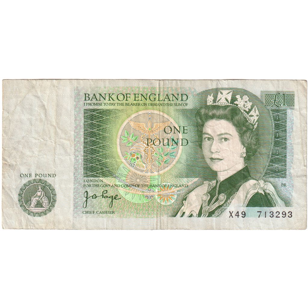 Banknote, Great Britain, 1 Pound, 1981, 1981-1984, KM:377b, EF(40-45)