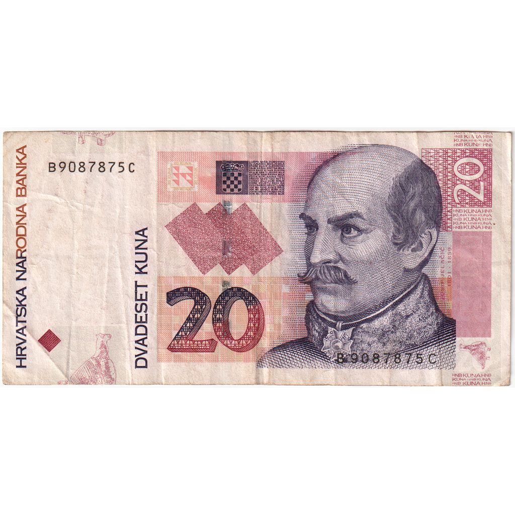 Banconote, Croazia, 20 Kuna, 2012, 2012-07-09, KM:39, BB