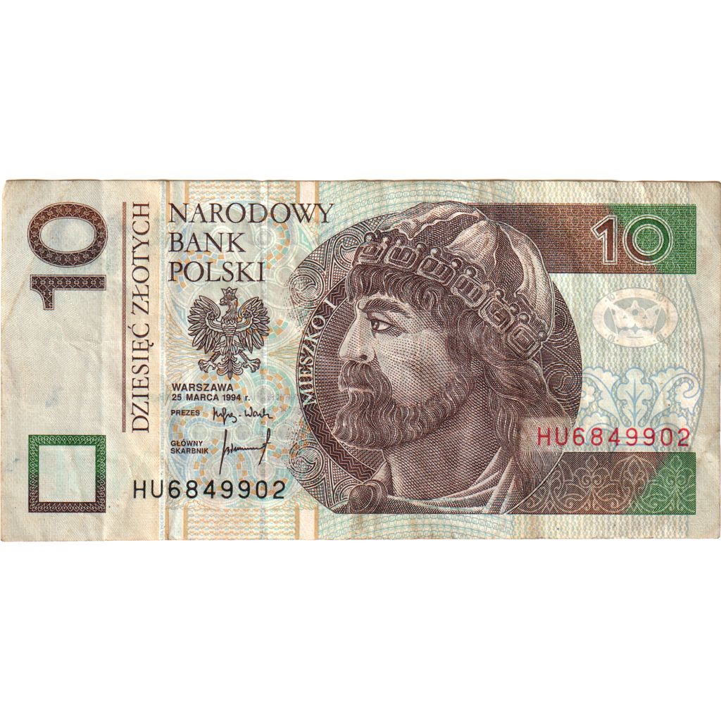 Banknote, Poland, 10 Zlotych, 1994, 1994-03-25, KM:173a, EF(40-45)