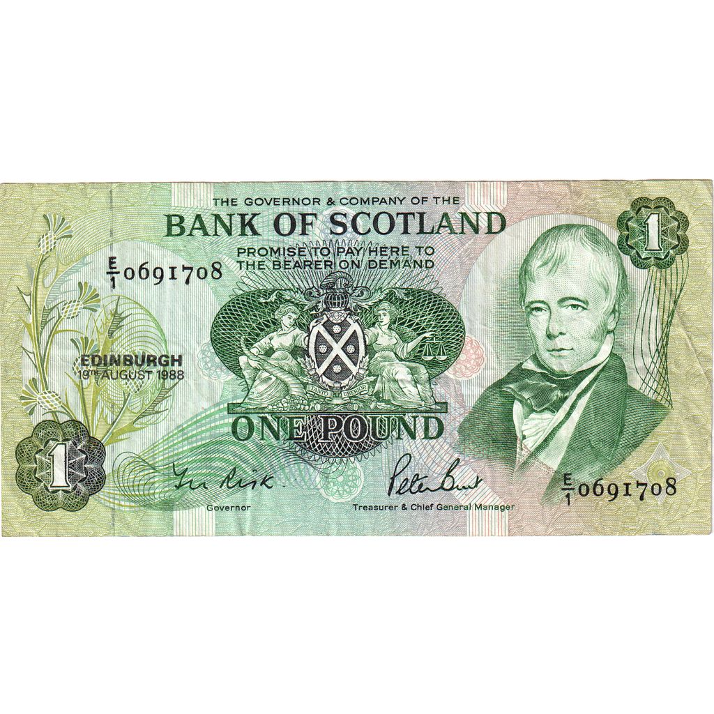 Scotland, 1 Pound, 1988-08-19, EF(40-45)