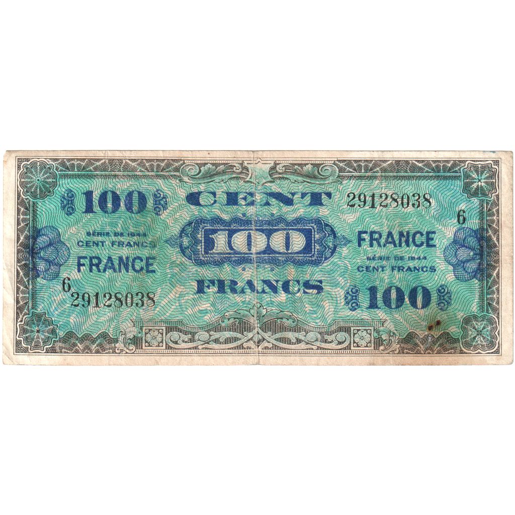 Francia, 100 Francs, 1945 Verso France, 2912838, BC