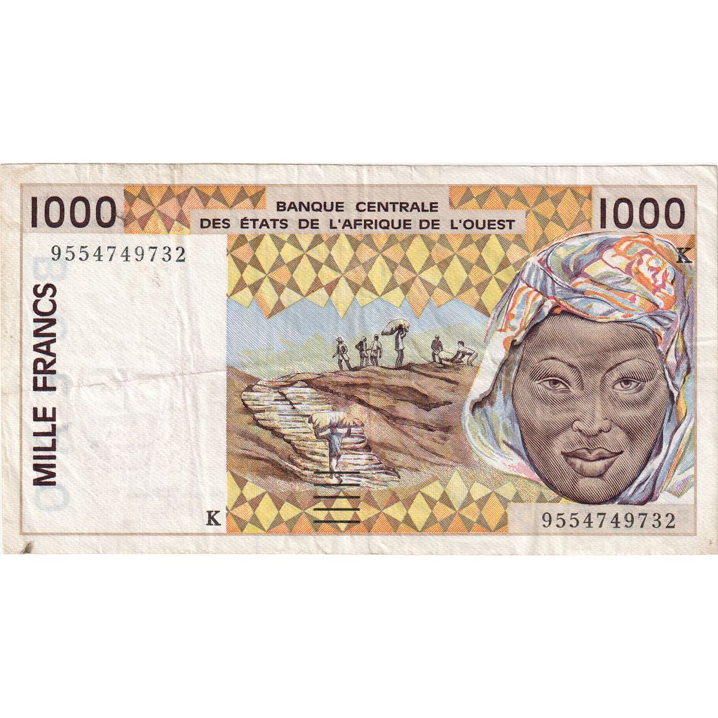 West African States, 1000 Francs, EF(40-45)