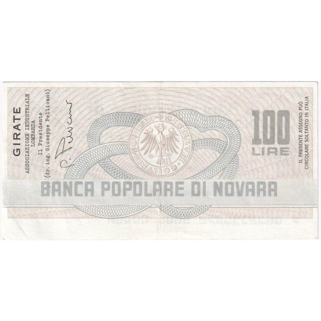 Nota, Itália, 100 Lire, 1976, 1976-12-03, Novara, UNC(65-70)