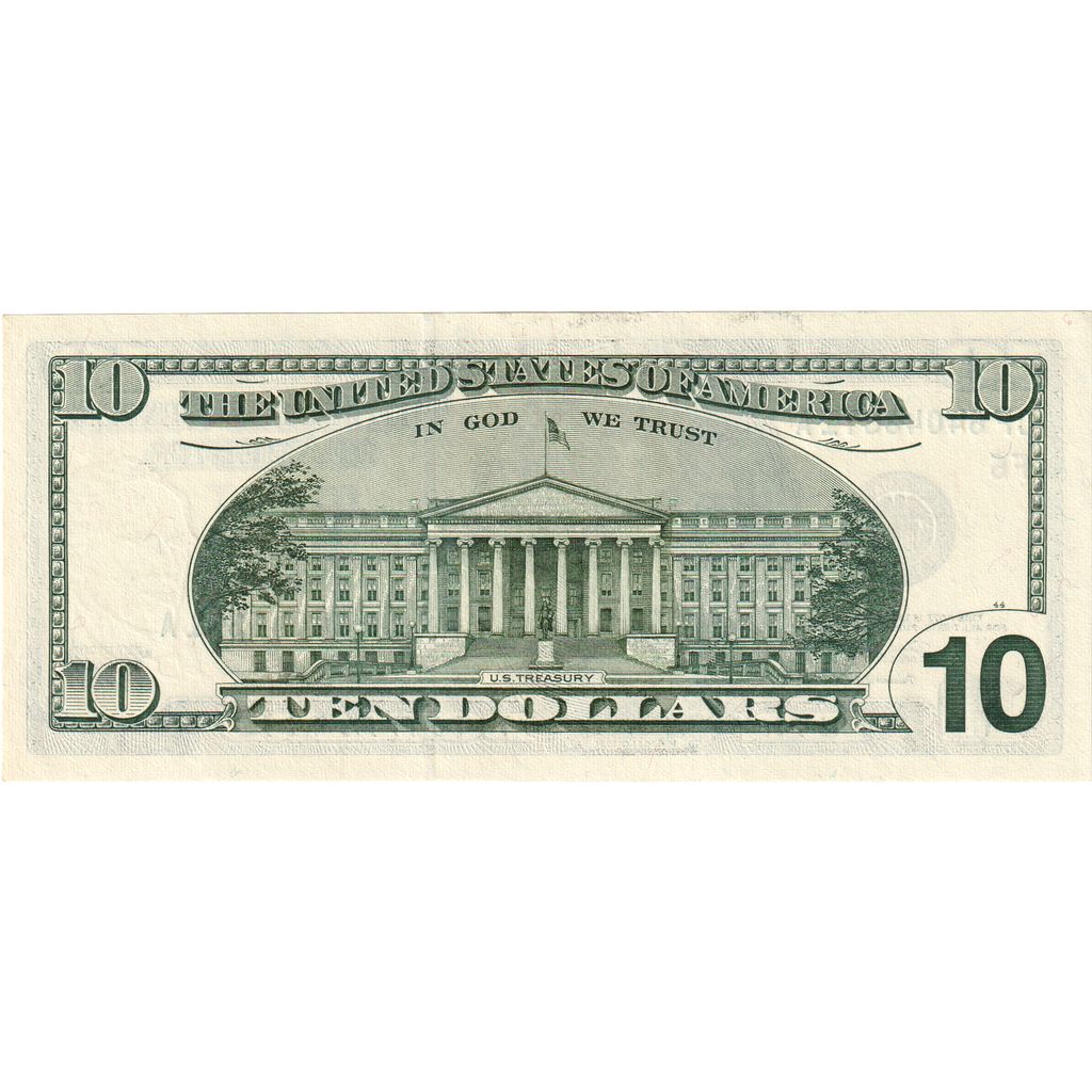 Stati Uniti, 10 Dollars, Undated (2001), BB+