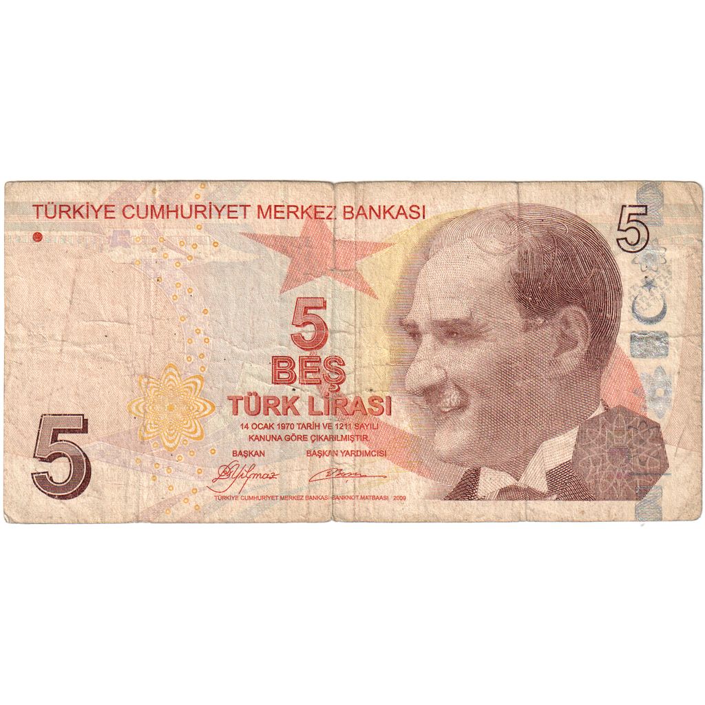 Turkey, 5 Lira, 1970, VF(20-25)
