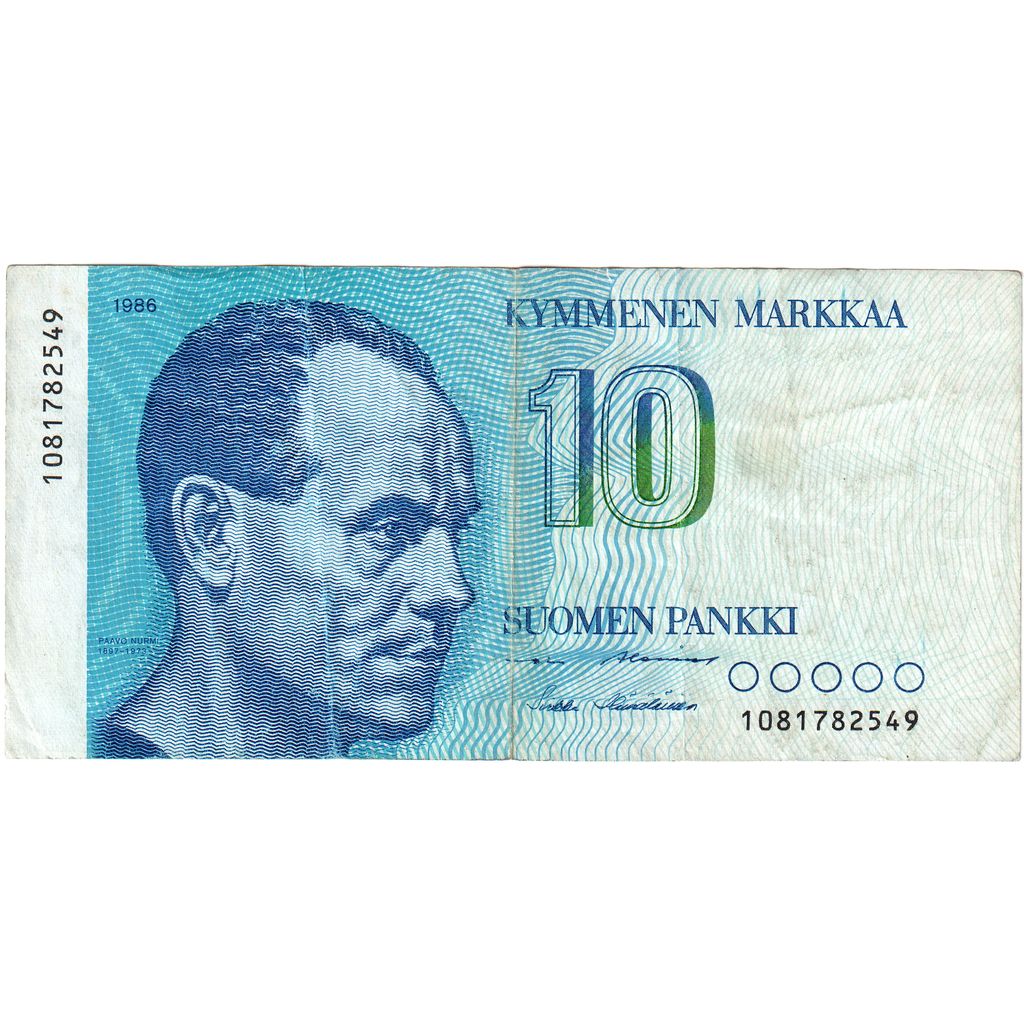 Finland, 10 Markkaa, EF(40-45)