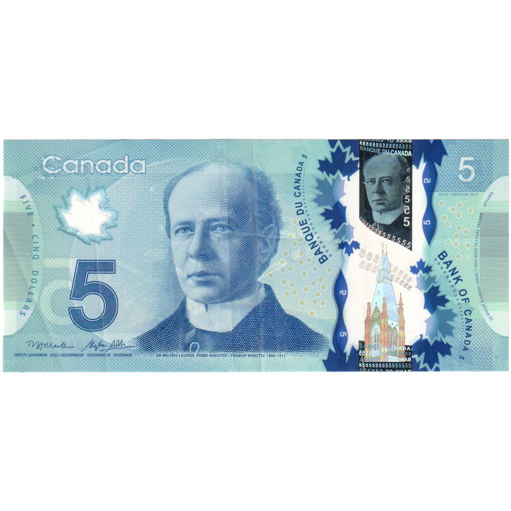 Geldschein, Kanada, 5 Dollars, 2013, VZ