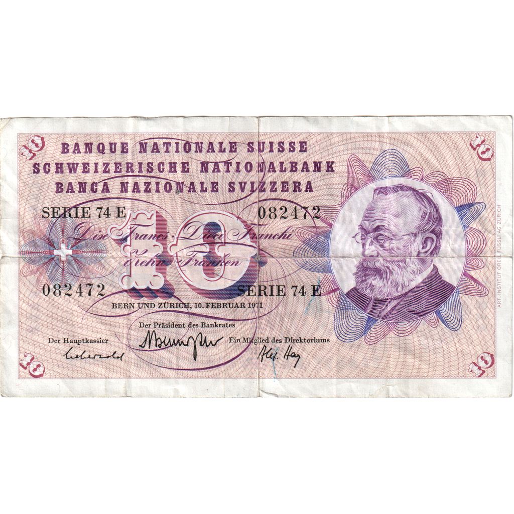 Suisse, 10 Franken, 1963-03-28, TB+