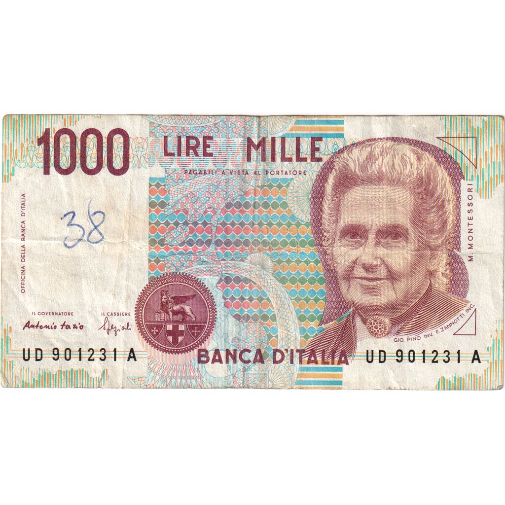 Włochy, 1000 Lire, 1990-10-03, VF(20-25)