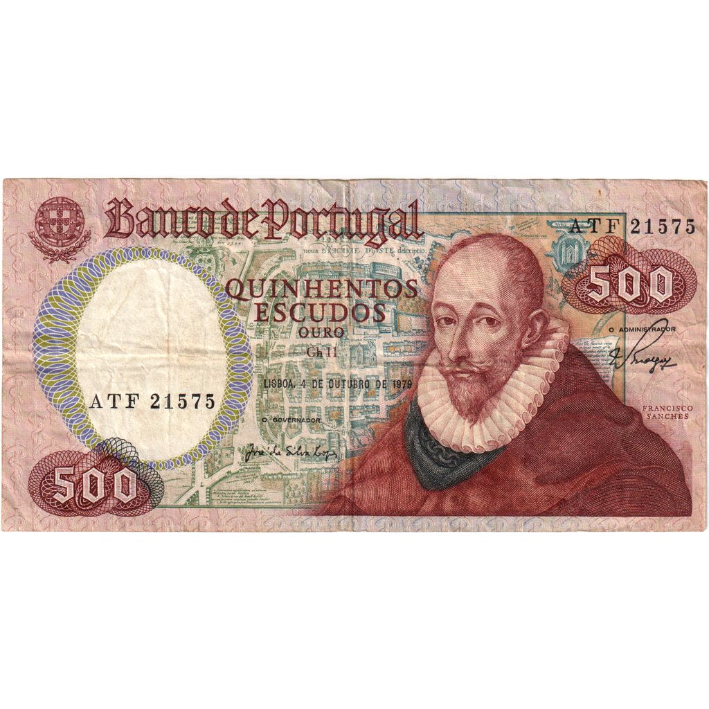 Billet, Portugal, 500 Escudos, 1979, 1979-10-04, KM:177a, TTB