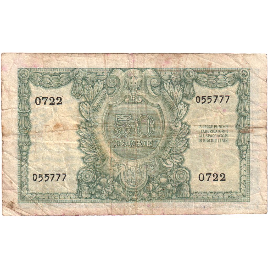 Itália, 50 Lire, 1951-12-31, VF(30-35)