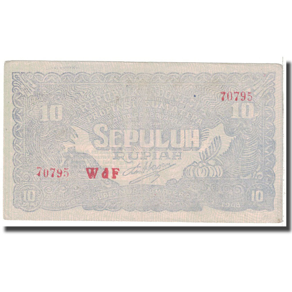 Banknote, Indonesia, 10 Rupiah, 1948, 1948-01-01, KM:S190c, EF(40-45)