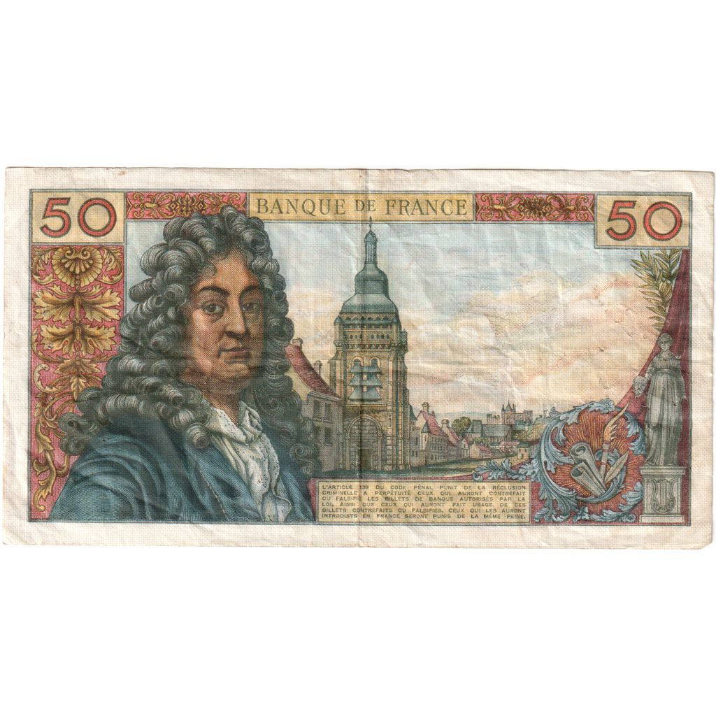 Francia, 50 Francs, Racine, 1967-02-02, W.101, MBC