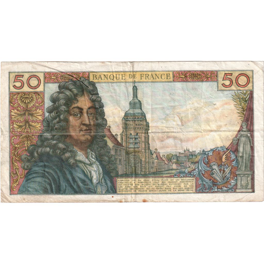 Francja, 50 Francs, Racine, 1972-08-10, N.201, EF(40-45)
