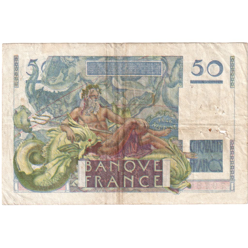France, 50 Francs, Le Verrier, 1946-05-31, Z.33, TTB