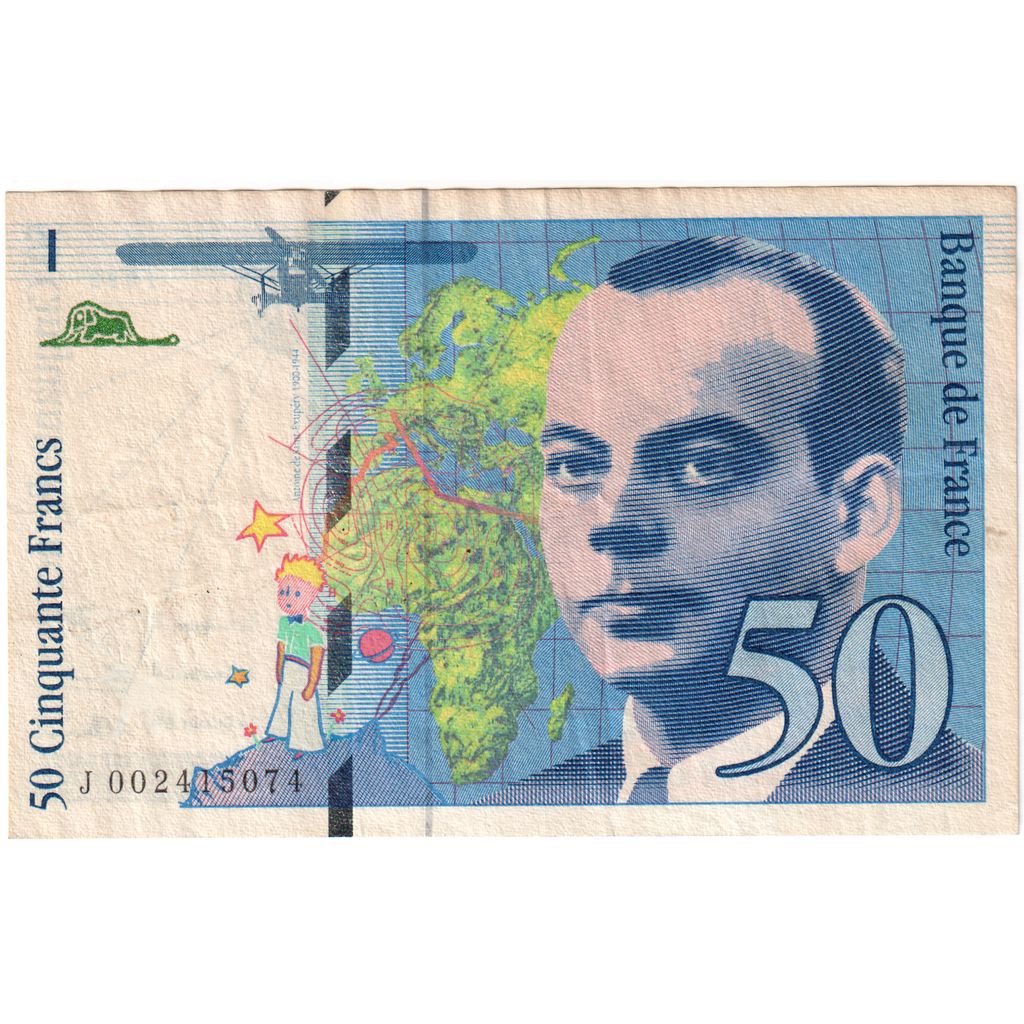 França, 50 Francs, St Exupéry, J002415074, EF(40-45)