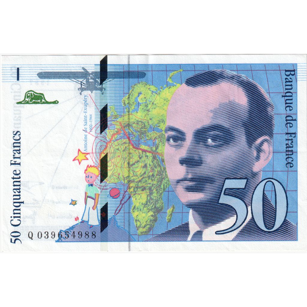 França, 50 Francs, St Exupéry, Q039654988, AU(50-53)