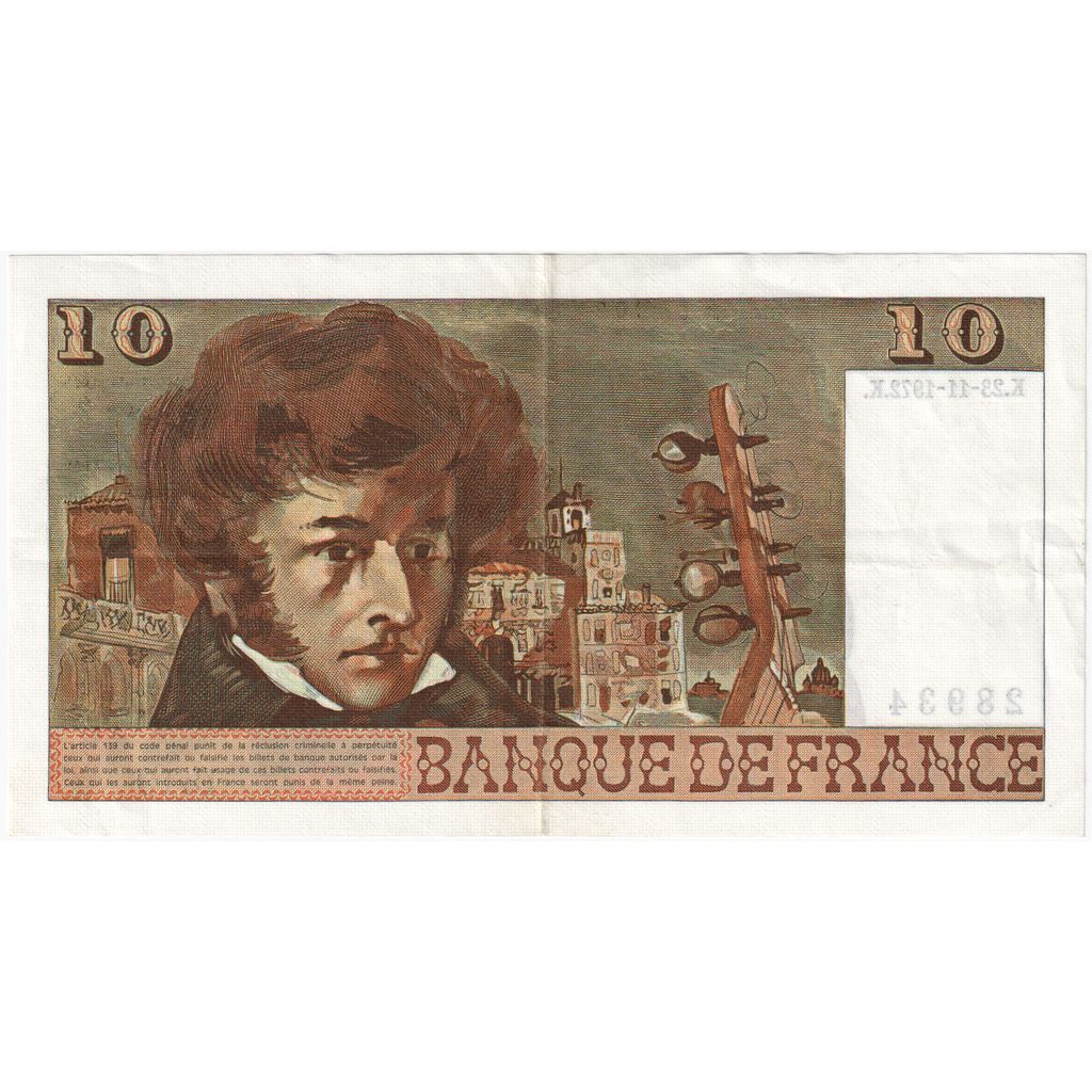 France, 10 Francs, 1972-11-23, U.10, AU(50-53)